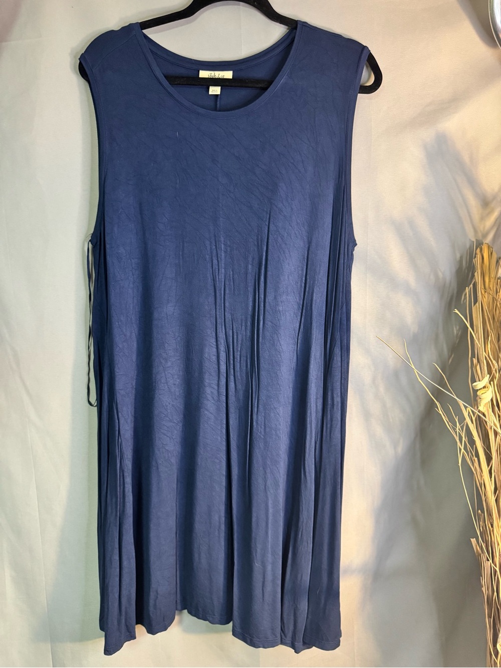 Style & Co. Deep Blue Sleeveless Swing Dress